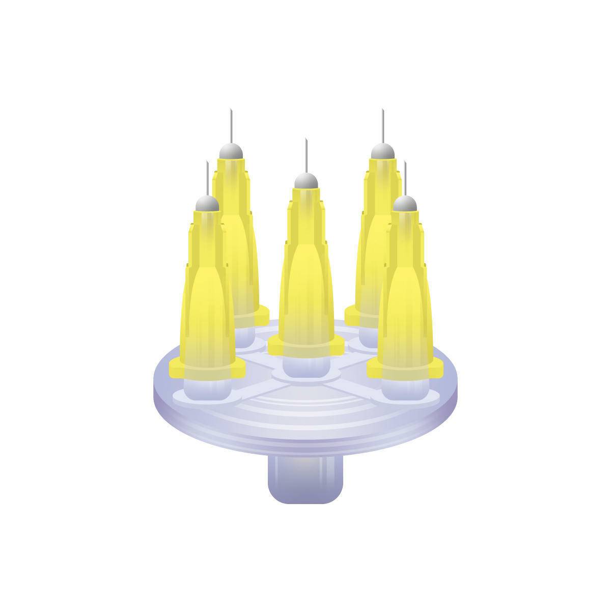 30g Yellow 4mm x 5 Meso-relle Circular Multi Injector